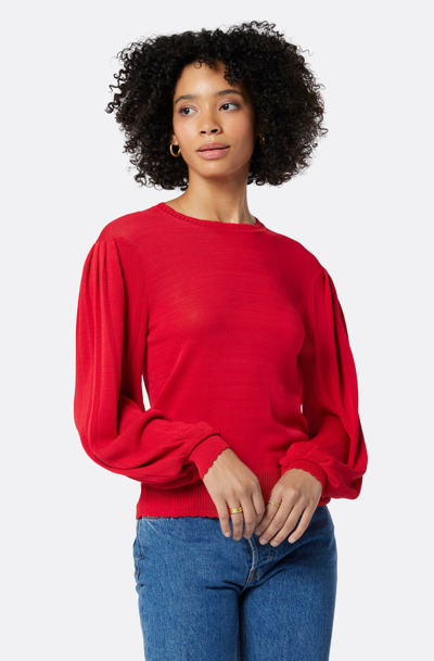 Joie Adala Crew Neck Sweater In Red