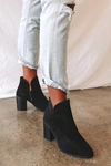 Lulus Martella Black Suede Ankle Booties In Black