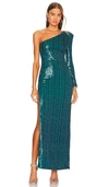 Michael Costello X Revolve Rumi Gown In Teal