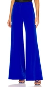 L Agence Pilar Wide Leg Pants In Pop Blue