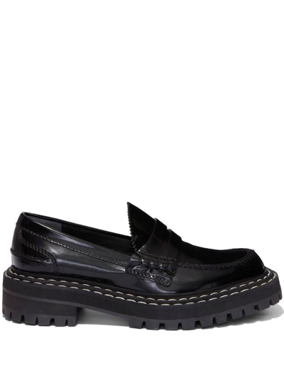 Proenza Schouler Contrasting-stitch Detail Loafers In Black