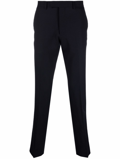 Sandro Tailored Straight-leg Trousers In Blue
