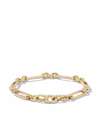 David Yurman 18kt Yellow Gold Lexington Diamond Bracelet In Gold