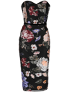 MARCHESA NOTTE FLORAL FIL-COUPÉ DRESS