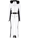 Goldbergh Parry Belted Hooded Faux Fur-trimmed Ski Suit In White