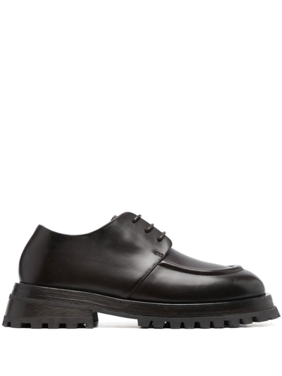 Marsèll Ridged-sole Lace-up Brogues In Brown