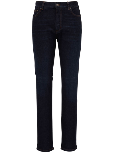 Zegna City Slim-fit Jeans In Blau