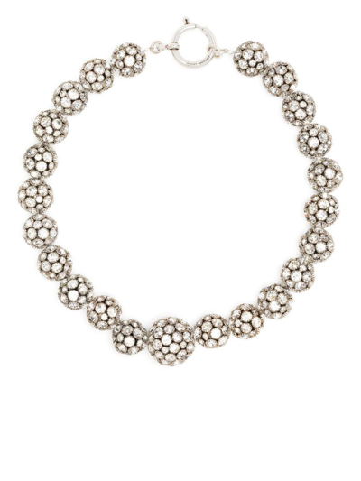 Isabel Marant Crystal-embellished Necklace In Silber