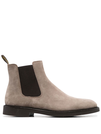 Doucal's Suede Side-panel Ankle Boots In Grau