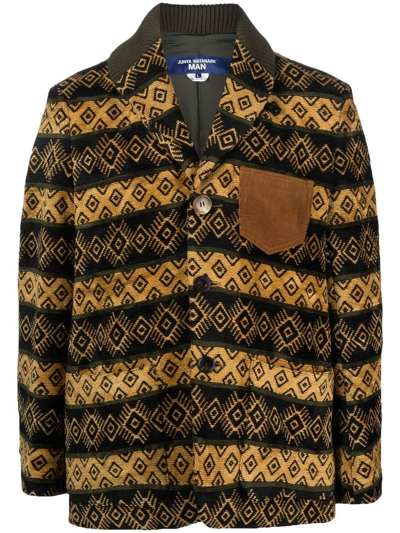 Junya Watanabe Aztec Shirt Jacket In Beige
