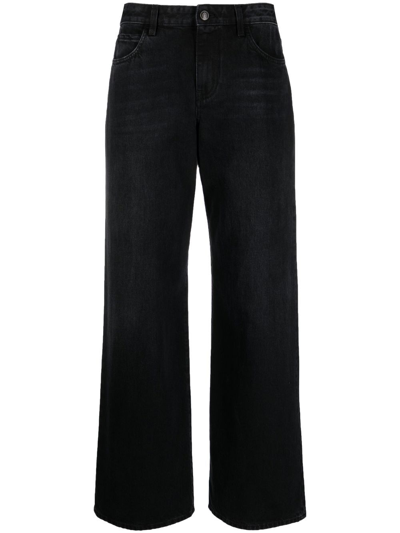 The Row Mid-rise Wide-leg Jeans In Black
