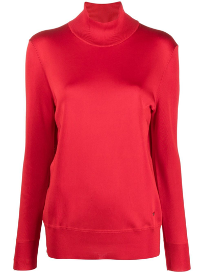 Tom Ford Silk Roll-neck Jumper In Rot