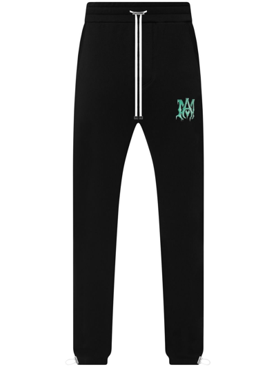 Amiri Warercolor Organic-cotton Track Pants In Black
