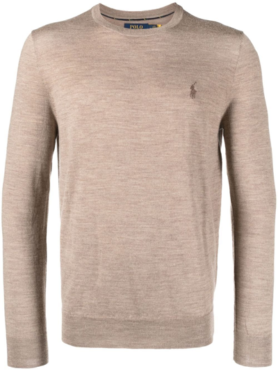 Polo Ralph Lauren Textured Knit Jumper In Brown