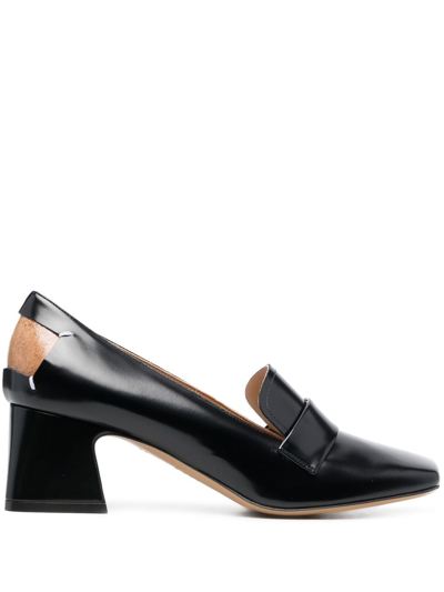 Maison Margiela Square-toe Leather 55mm Pumps In Black