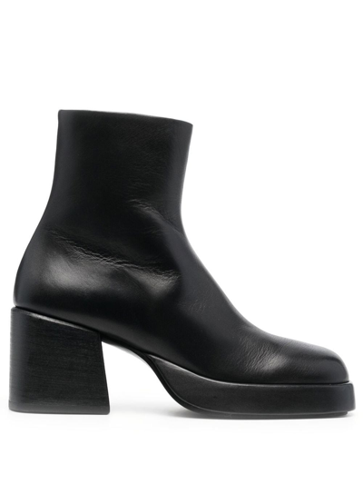 Marsèll Square-toe 70mm Heeled Boots In Schwarz