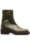 MM6 MAISON MARGIELA ZIP-UP LEATHER ANKLE BOOTS