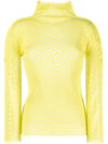 ISSEY MIYAKE PERFORATED HIGH-NECK TOP