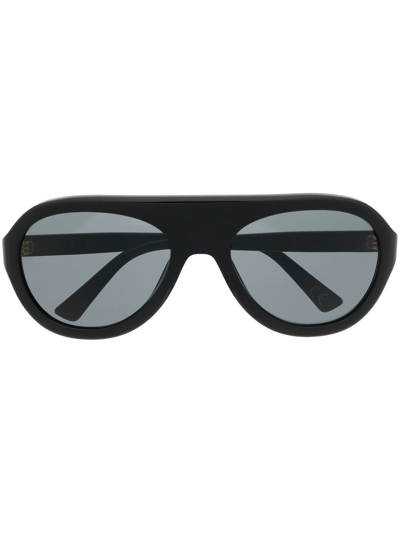 Marni Eyewear T4t 圆框太阳眼镜 In Schwarz