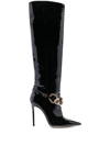 GEDEBE STASSIE PATENT 115MM HEELED BOOTS