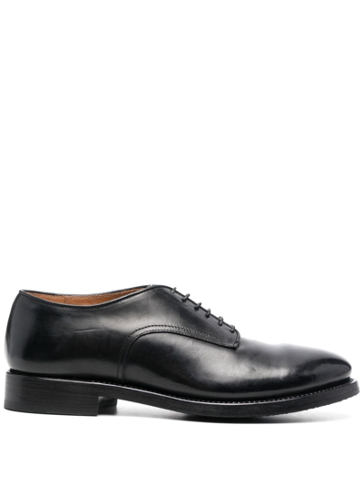 Alberto Fasciani Lace-up Leather Oxford Shoes In Schwarz