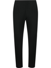 Peserico Slim-fit Cropped Trousers In Black