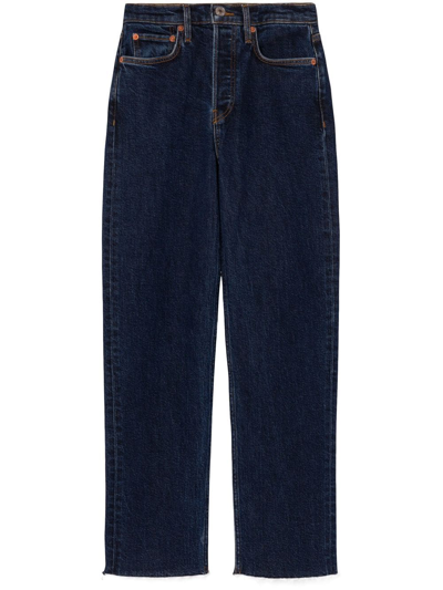 Re/done '70s Stove Pipe Mid-rise Jeans In Blau