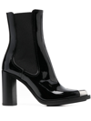 Alexander Mcqueen Alexander Mc Queen Punk 90mm Leather Chelsea Boots In Schwarz