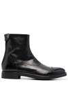 ALBERTO FASCIANI ZIP-UP LEATHER ANKLE BOOTS