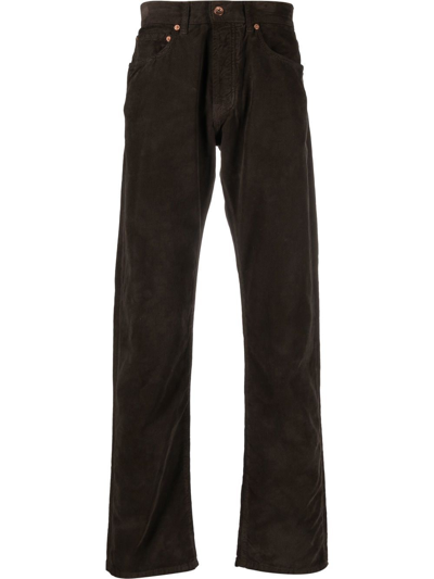 President's Straight-leg Corduroy Trousers In Braun