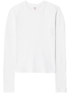 Re/done 90s Baby Long-sleeve T-shirt In Optic White