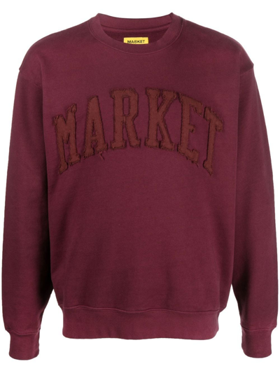 Market Vintage Wash Crew Sweatshirt In Red
