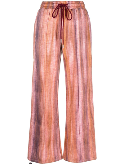 Andersson Bell Tie-dye Drawstring Trousers In Orange