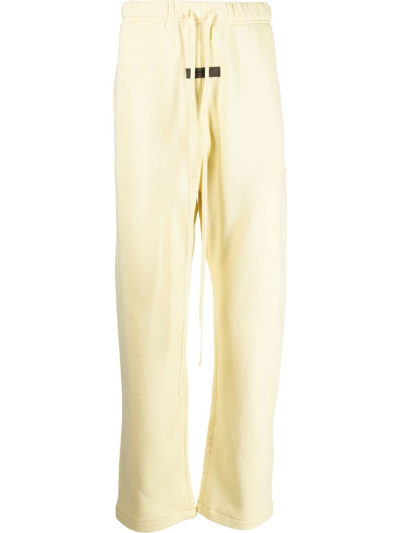 Essentials Off-white Drawstring Track Pants In Canary Yellow