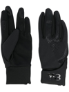 Y-3 Logo Print Gloves In Schwarz
