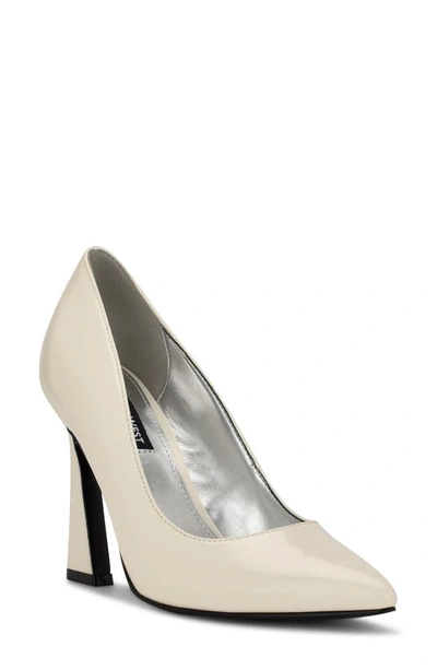 Nine West Trendz Pointed Toe Pump In Ivory Patent