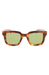 Ferragamo 48mm Small Rectangular Sunglasses In Tortoise