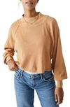 Free People Fun Times Boxy Turtleneck Top In Golden Nugget