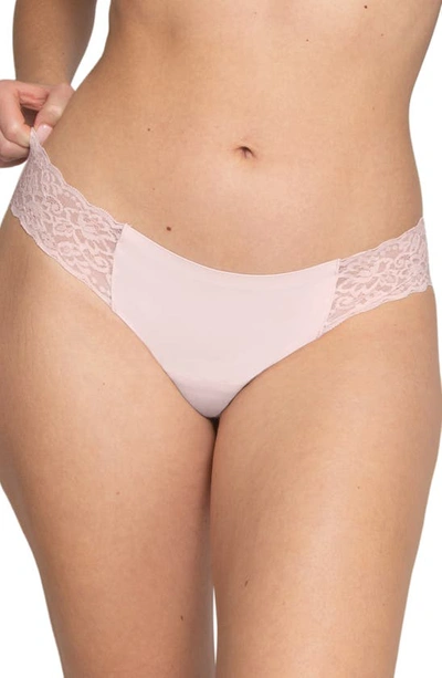 Proof ® Period & Leak  Lace Moderate Absorbency Cheeky Trouseries In Blush