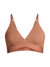 Skin Hadlee Tiangle Bralette In Rosewood