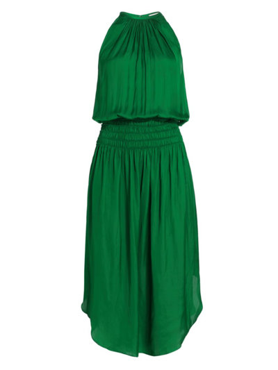 Ramy Brook Audrey Sleeveless Midi Dress In Jewel Green