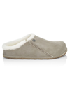 Birkenstock Zermatt Leather Suede Shoes In Stone Coin