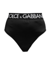 Dolce & Gabbana Logo High-waisted Bikini-cut Brief In Black