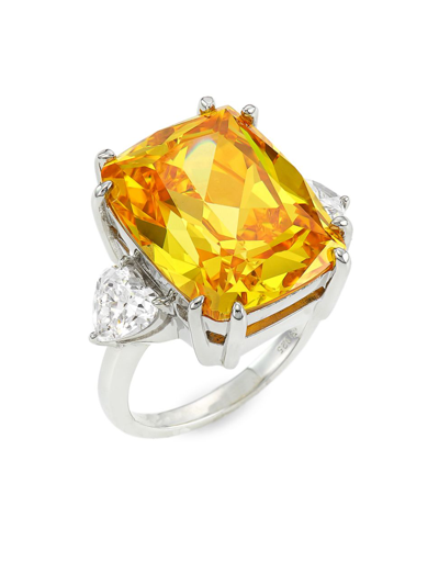 Adriana Orsini Women's Saffron Rhodium-plated & Cubic Zirconia Ring In Sterling Silver