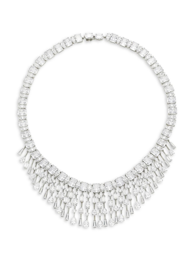 Adriana Orsini Women's Glitz Sterling Silver & Cubic Zirconia Drama Fan Bib Necklace