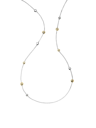 Ippolita Women's Chimera Sterling Silver, 18k Yellow Gold, & Diamond Long Station Necklace
