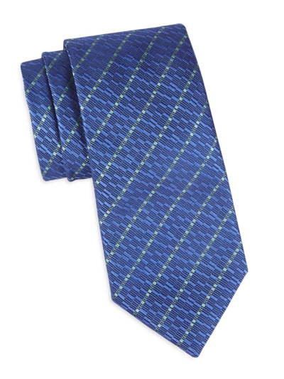 Charvet Stripe Bold Silk Jacquard Tie In Blue Green