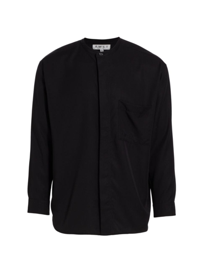 Awet Hewet Relaxed-fit Sport Shirt In Black