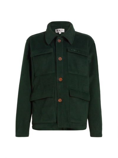 Awet Toussaint Wool Jacket In Forest Green
