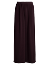 Eileen Fisher High-rise Silk Pants In Deep Purple